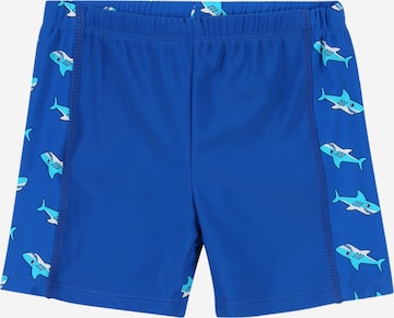 PLAYSHOES Regular Zwemshorts 'Hai' in Blauw: voorkant