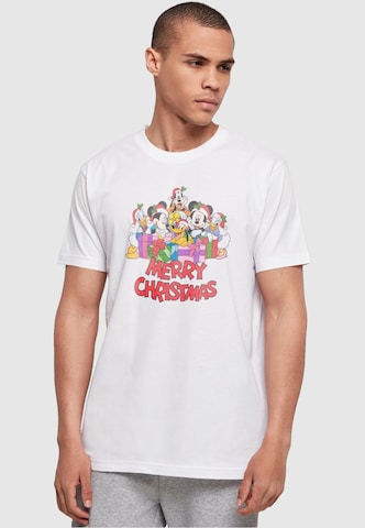 T-Shirt 'Mickey Mouse And Friends - Christmas' ABSOLUTE CULT en blanc : devant
