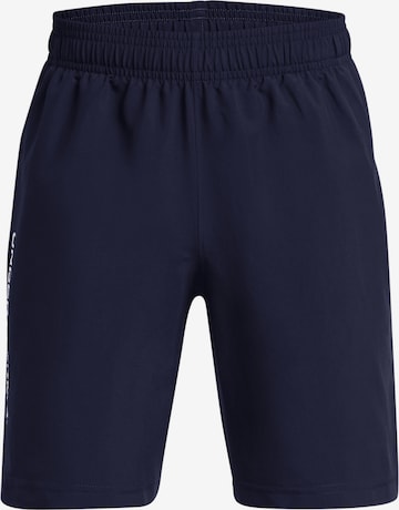 UNDER ARMOUR Workout Pants in Blue: front