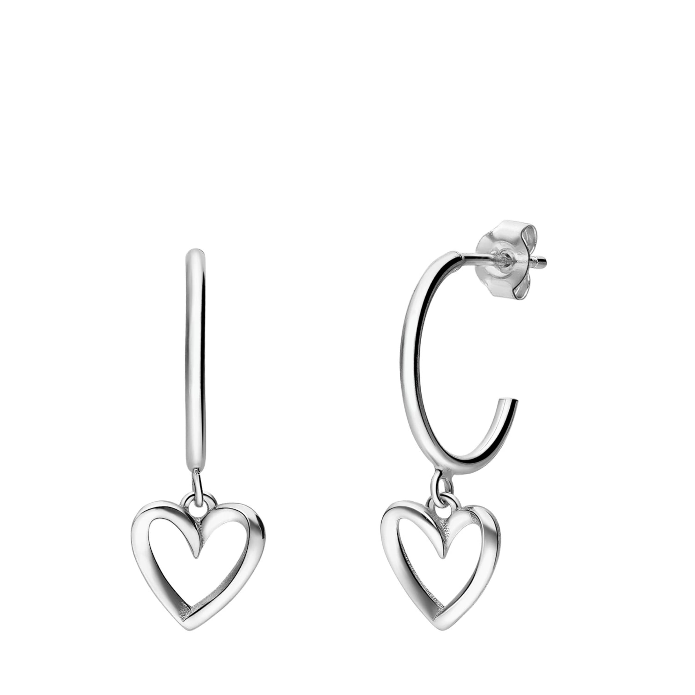 Lucardi Earrings in Silver: front