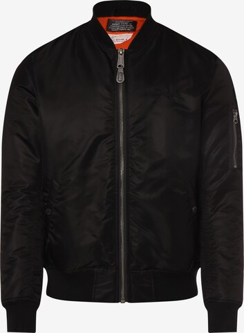 Schott NYC Between-Season Jacket 'Airforce' in Black: front