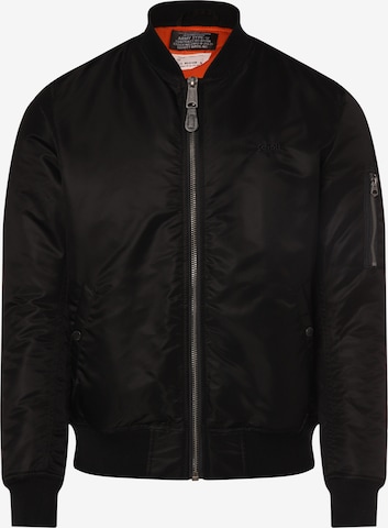 Schott NYC Between-season jacket 'Airforce' in Black: front