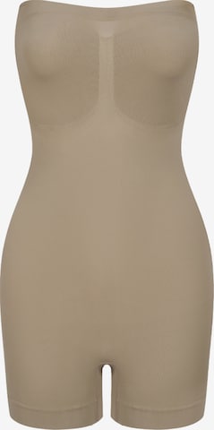 cfab (formerly creamy fabrics) Shapingbody 'Trägerloser Bodysuit Sculpting Shapewear mit Shorts' in Beige: Vorderseite