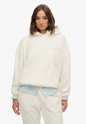 Sweat-shirt 'Country Club' Superdry en blanc : devant