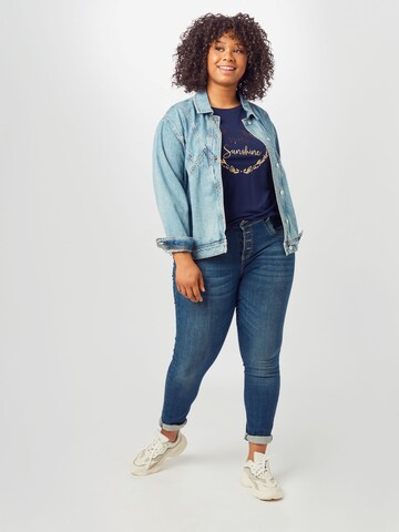 T-shirt 'Tabea' ABOUT YOU Curvy en bleu