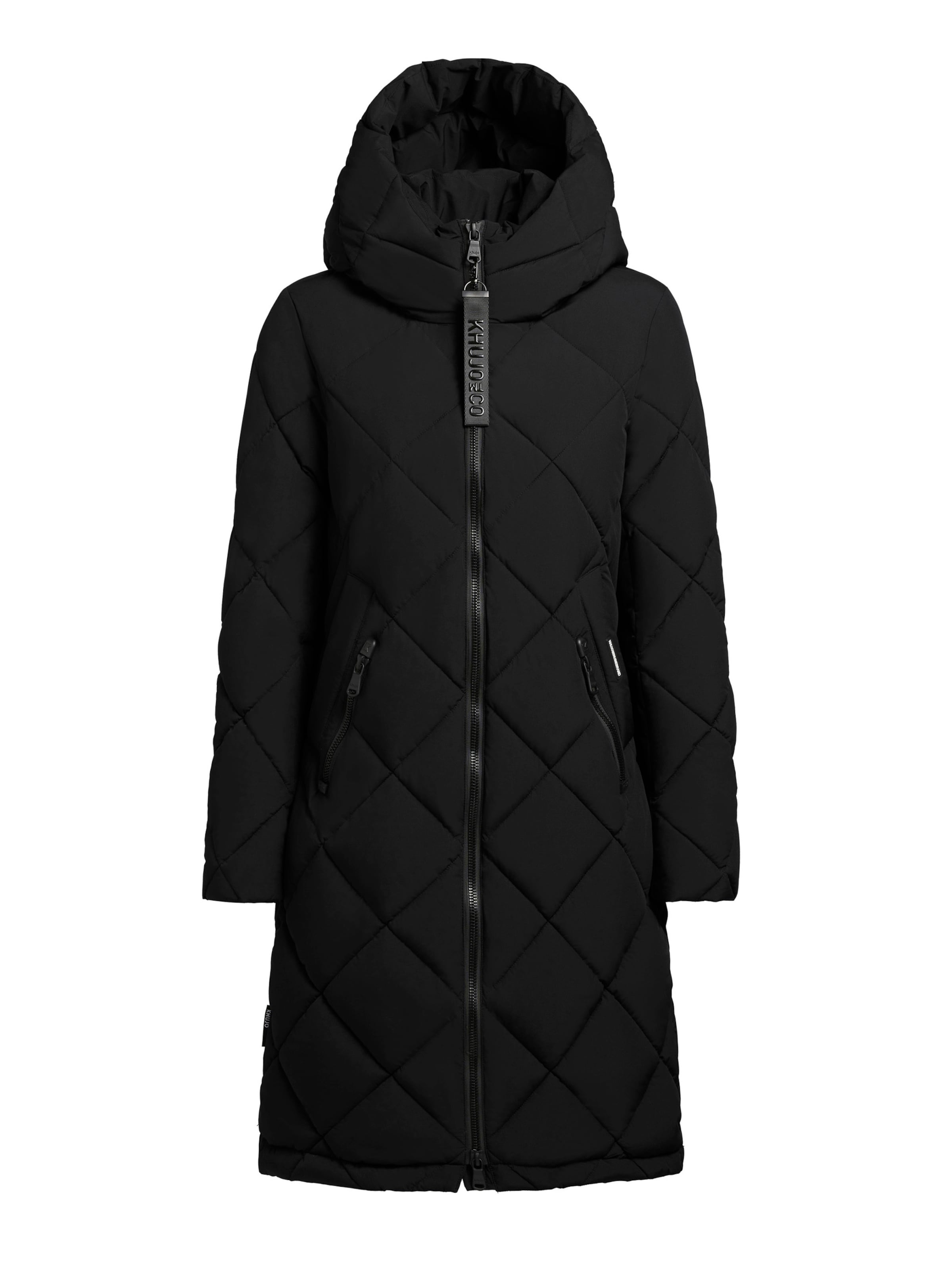 Cappotto invernale ' ANTE ' di khujo in nero: frontale