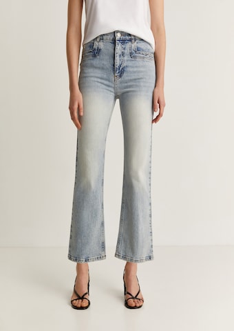 Scalpers Flared Jeans 'Back Seam' in Blue: front