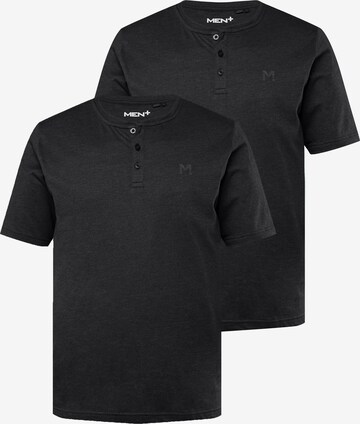 Men Plus Shirt in Schwarz: Vorderseite