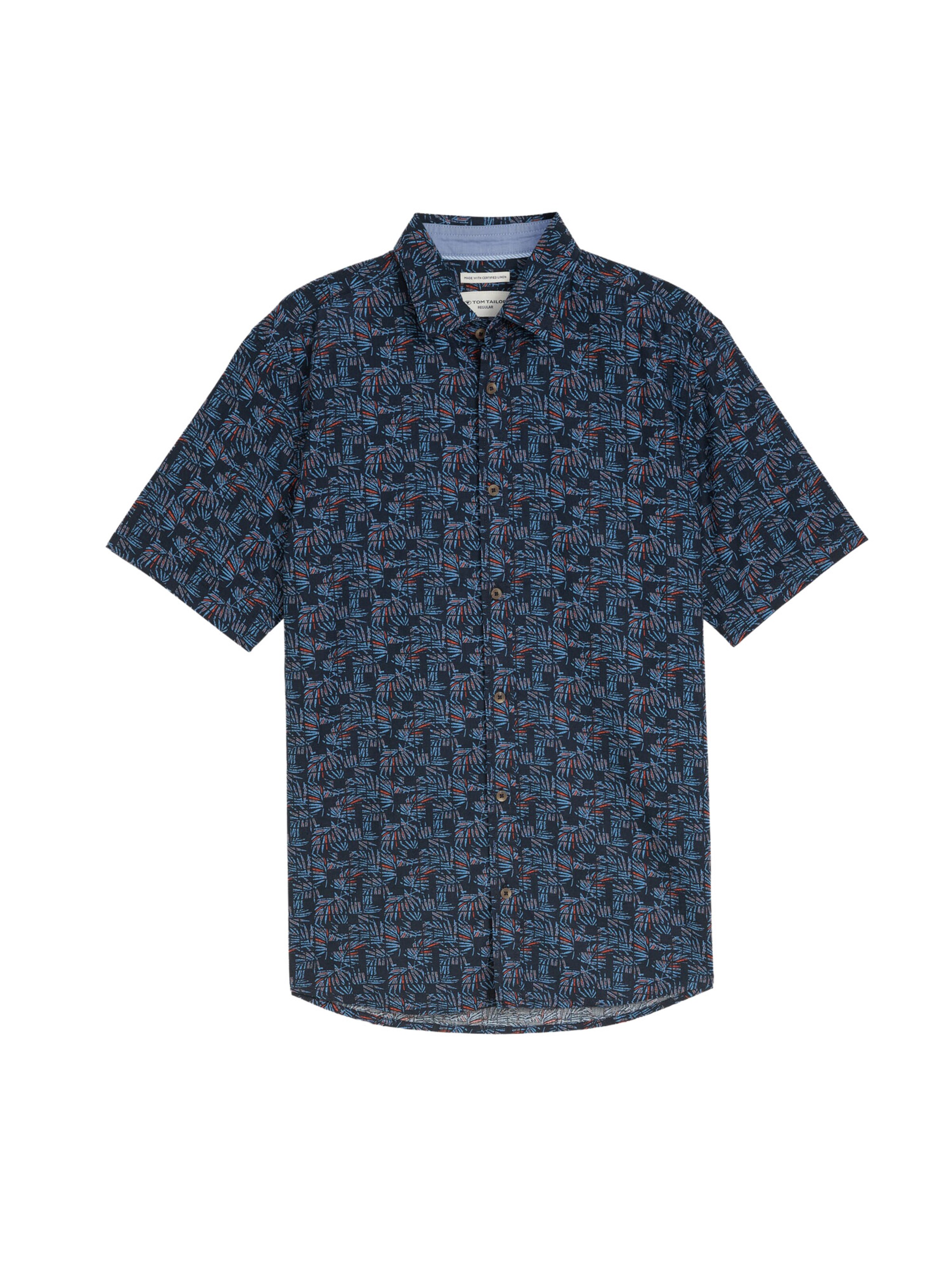 TOM TAILOR Regular fit Button Up Shirt in Blue: front