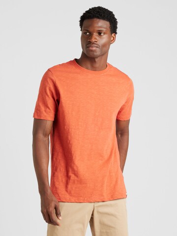 FYNCH-HATTON - Camisa 'Slub' em laranja: frente