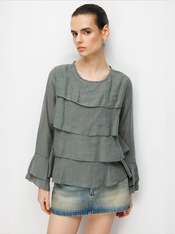 MixRay Blouse 'Blusen' in Groen: voorkant