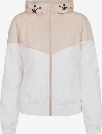 Urban Classics Between-Season Jacket 'Arrow Windbreaker' in White: front