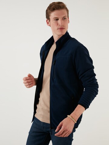 Buratti Fleece Jacket in Blue: front