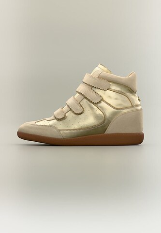 STEVE MADDEN - Zapatillas deportivas altas en oro: lado