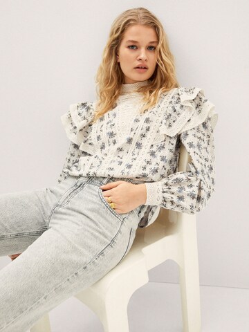 MANGO Bluse 'OVERY' in Beige