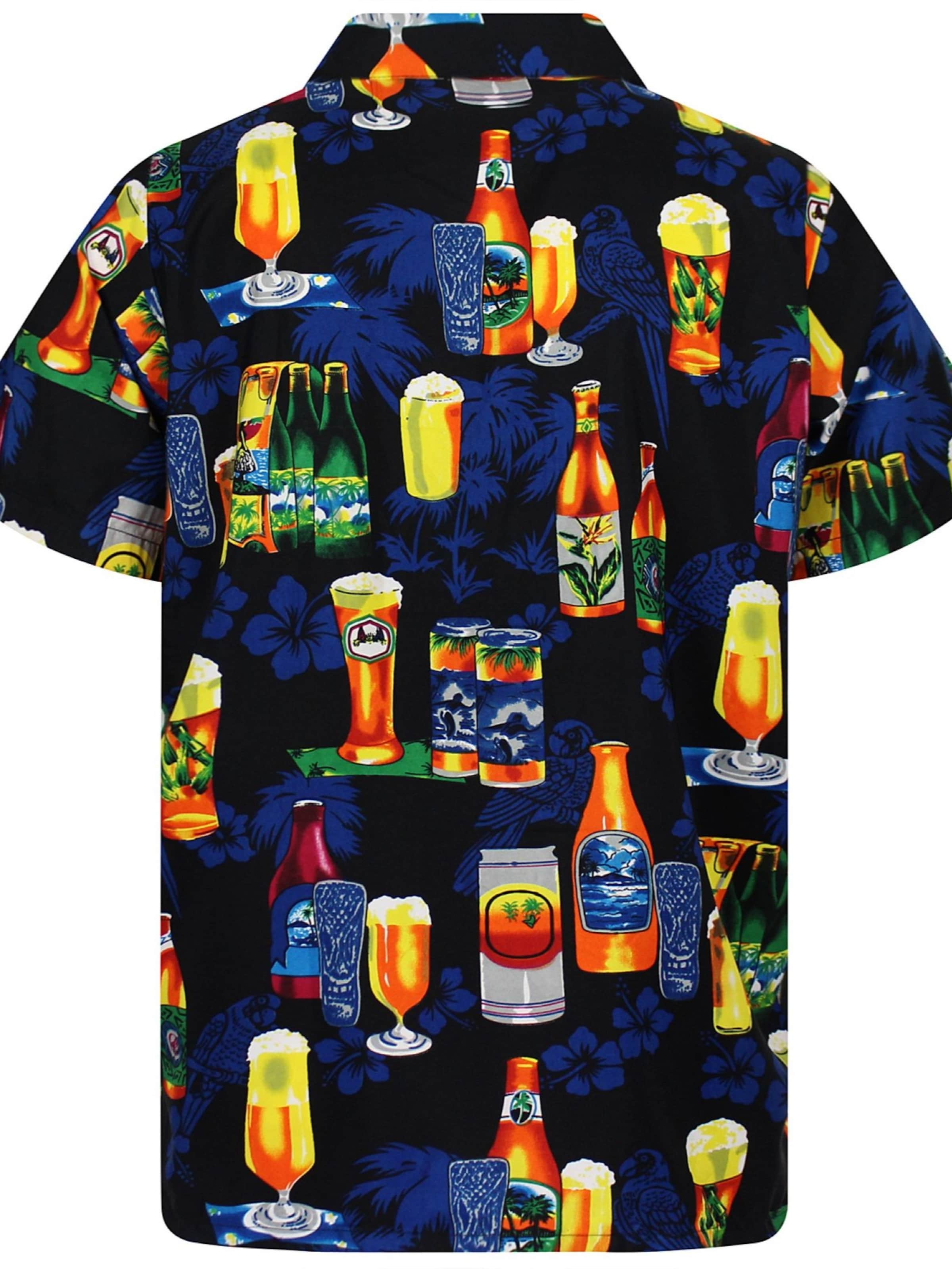 King Kameha Shirt 'Beerbottle'‌‌‌‌‌‌‌‌‌‌ in Schwarz