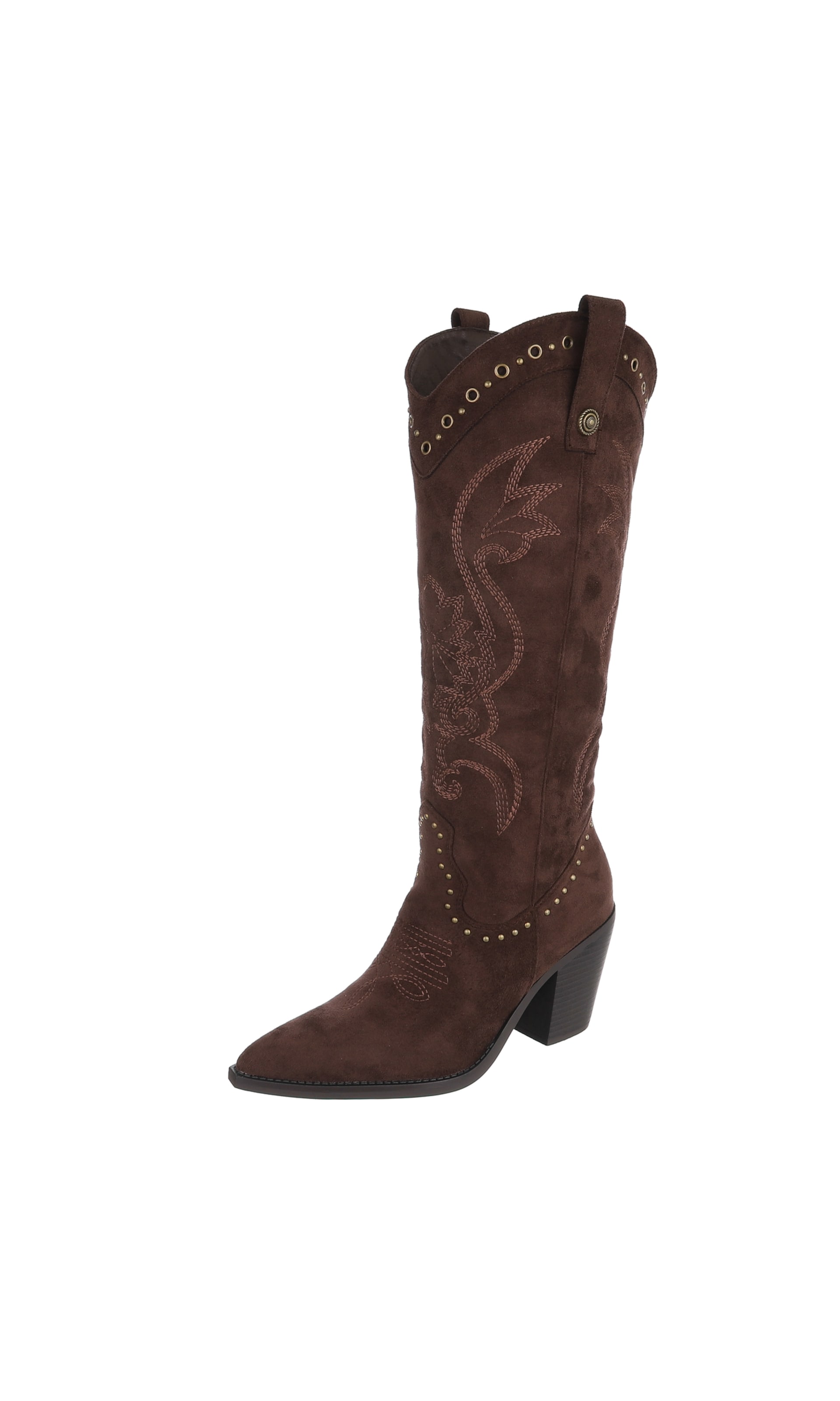 Ital-Design Cowboystiefel in Braun: Vorderseite