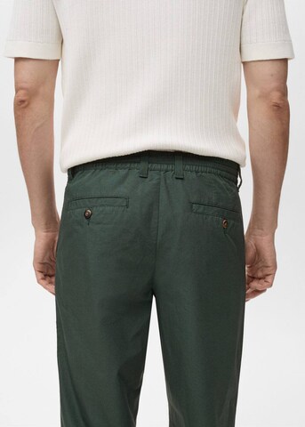 MANGO MAN Regular Chino Pants 'Allen' in Green