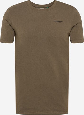 T-Shirt G-Star RAW en marron : devant