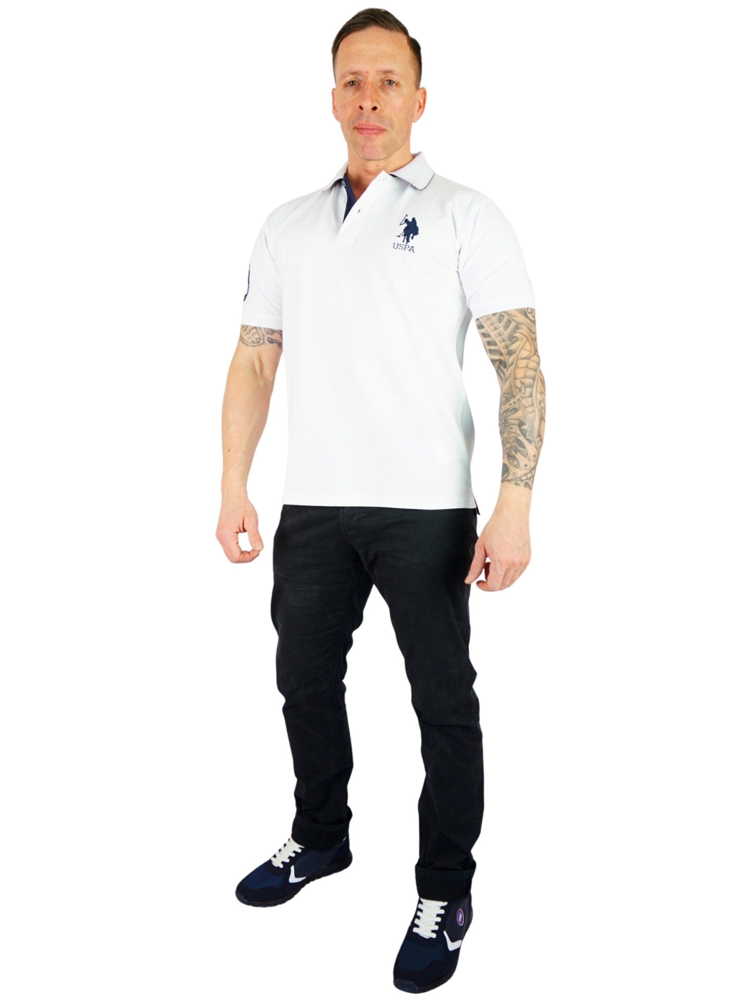 T-Shirt U.S. POLO ASSN. en blanc : devant