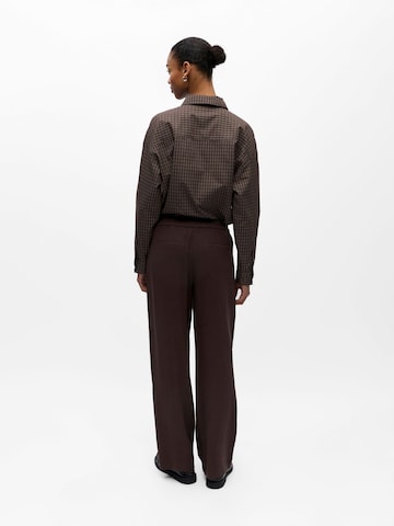 Loosefit Pantalon 'OBJSanne Aline' OBJECT en marron