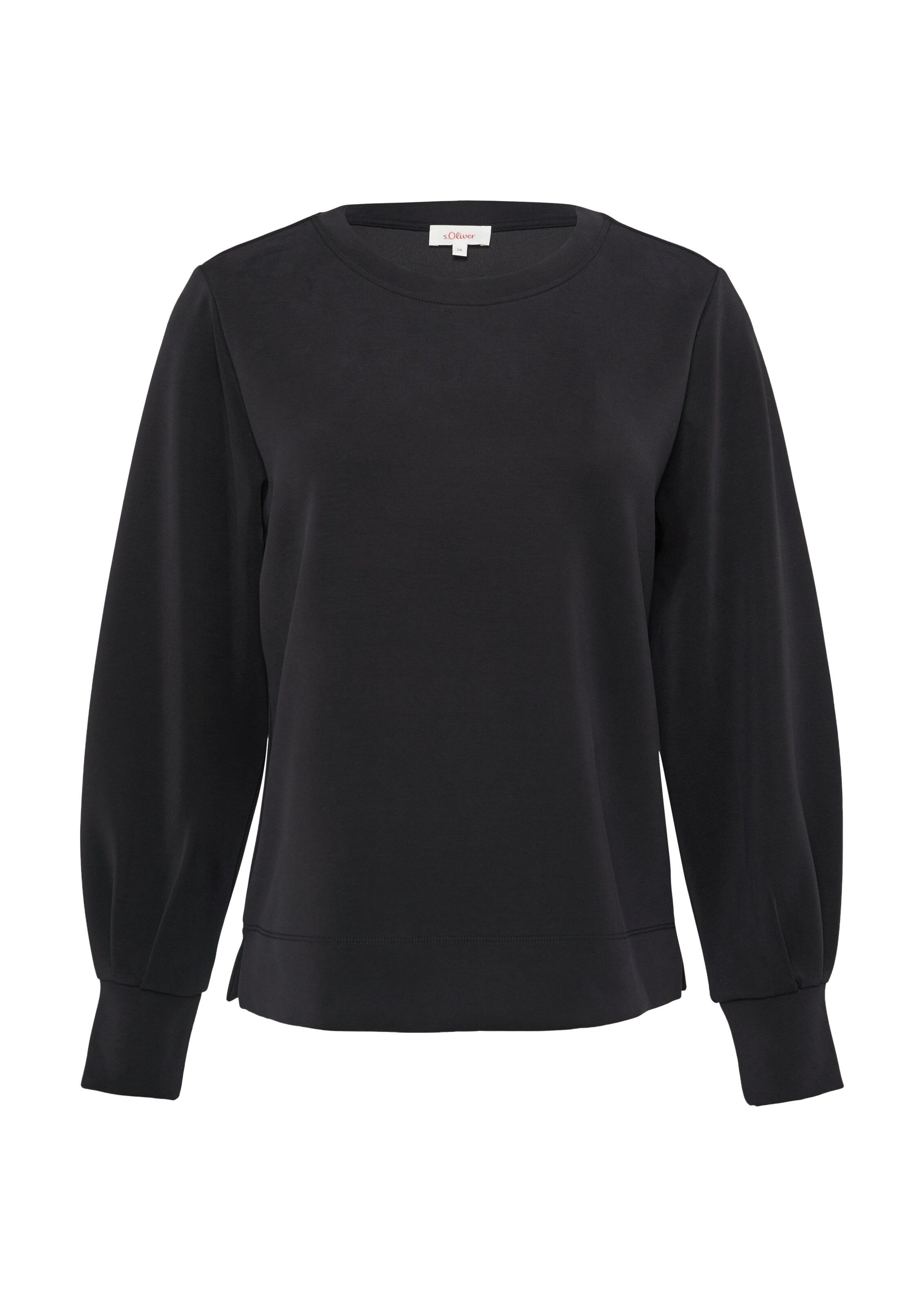Sweat-shirt s.Oliver en noir : devant