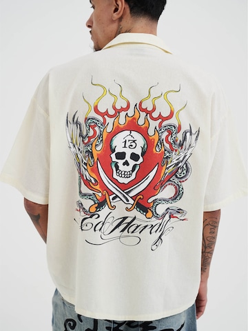 Ed Hardy Comfort Fit Πουκάμισο σε μπεζ