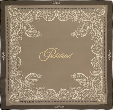 Foulard 'Escapism' Prohibited en marron : devant