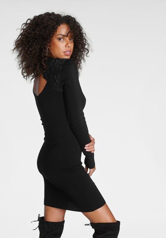 MELROSE Knitted dress in Black
