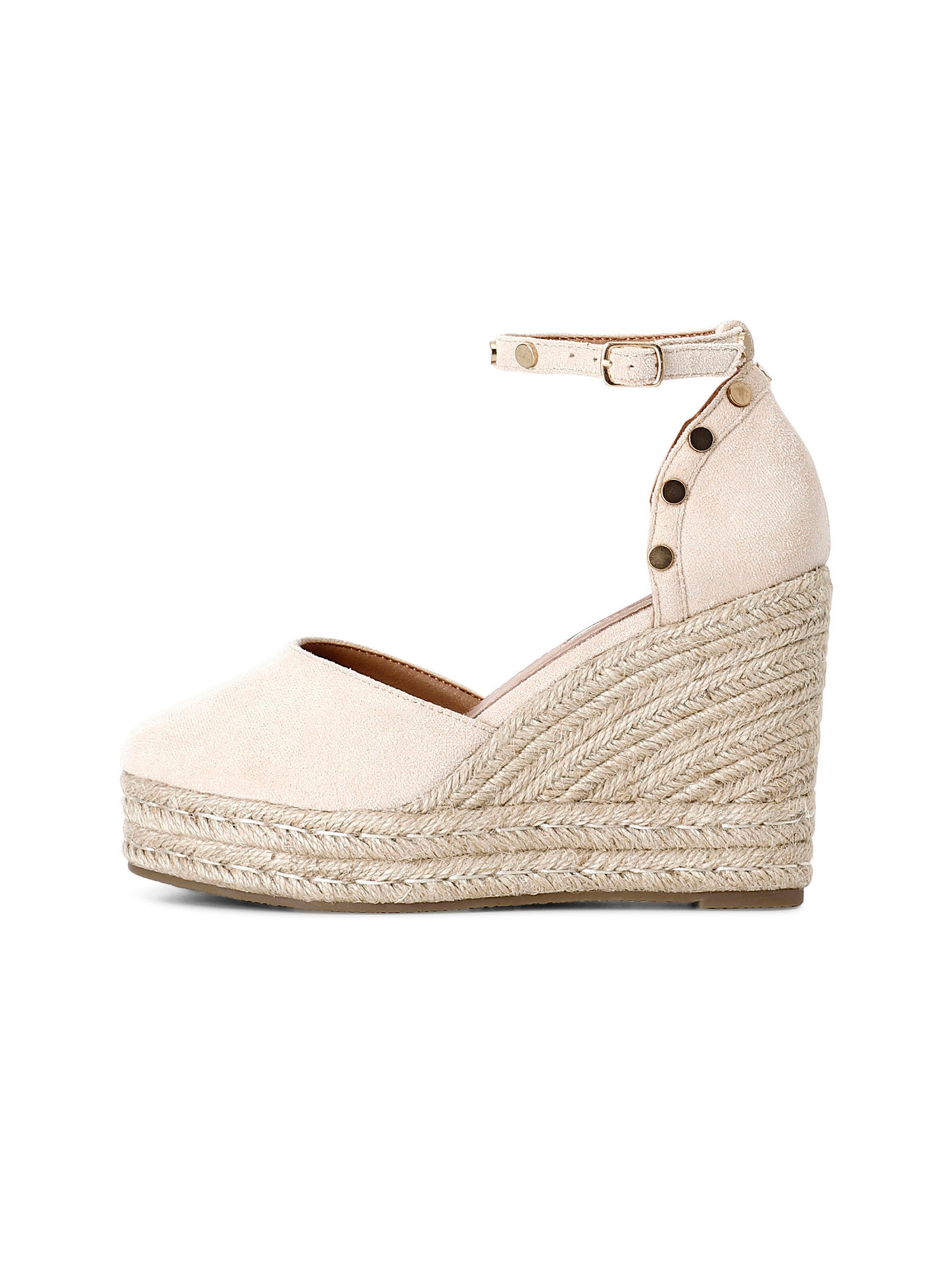 Sandalo di CAFè NOIR in beige: frontale