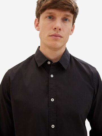 Coupe regular Chemise TOM TAILOR en noir