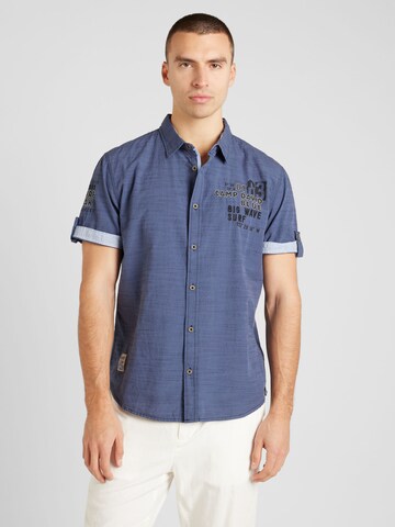 CAMP DAVID Regular Fit Hemd in Blau: Vorderseite