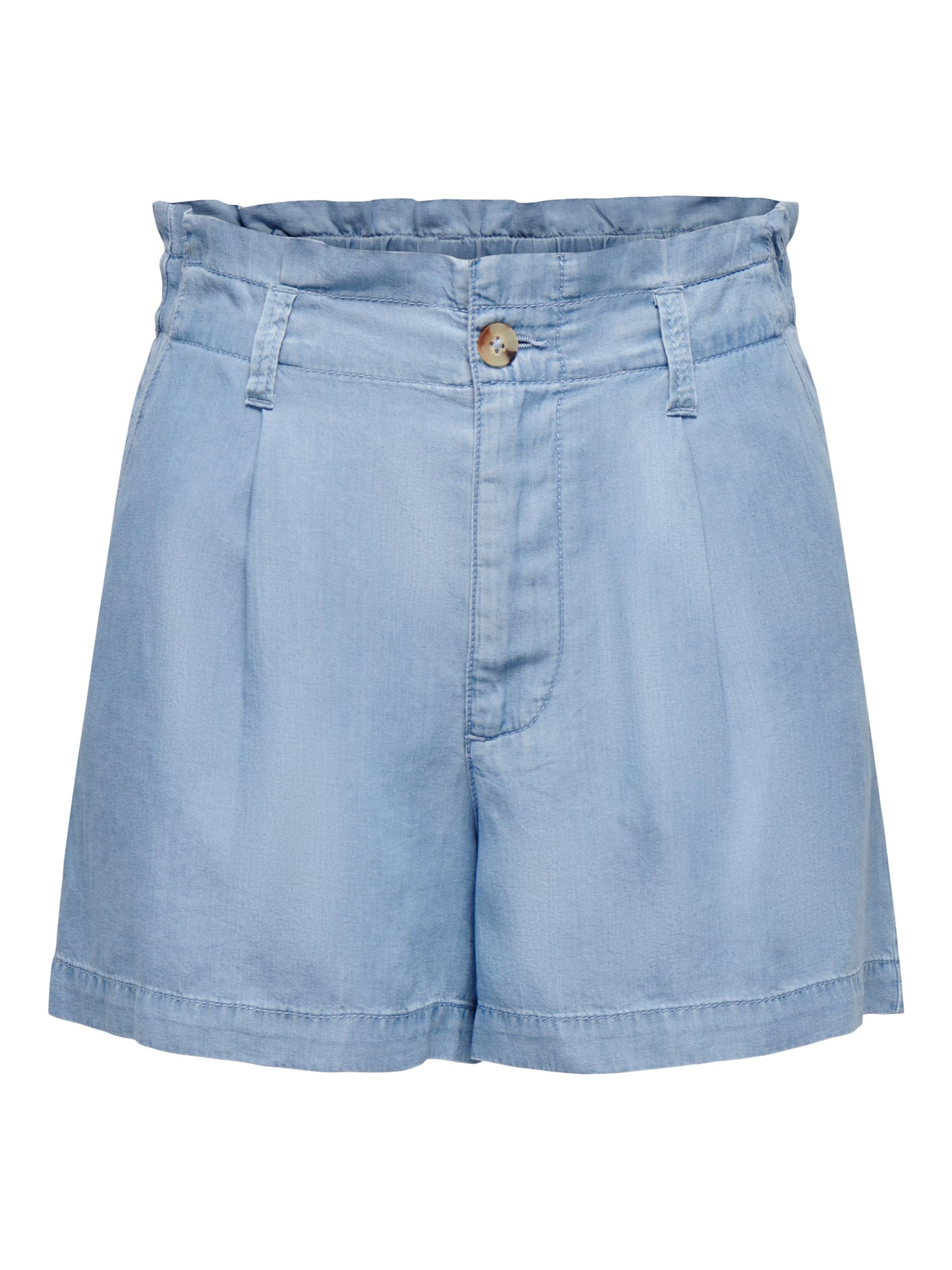 JDY tavaline Voltidega püksid 'ZELDA', värv sinine: eest vaates