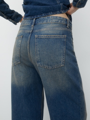 Wide Leg Jean Pull&Bear en bleu