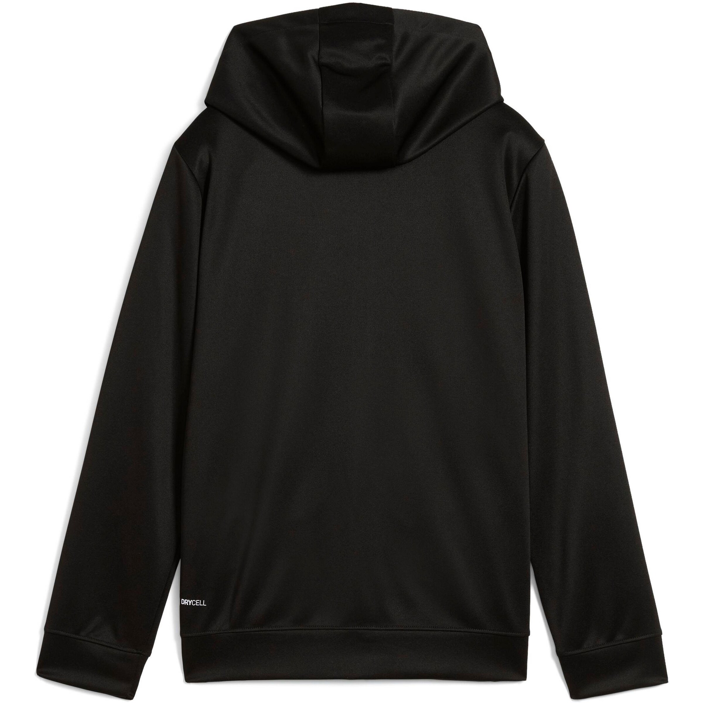 PUMA Athletic Zip-Up Hoodie 'Tad Essentials' in Black