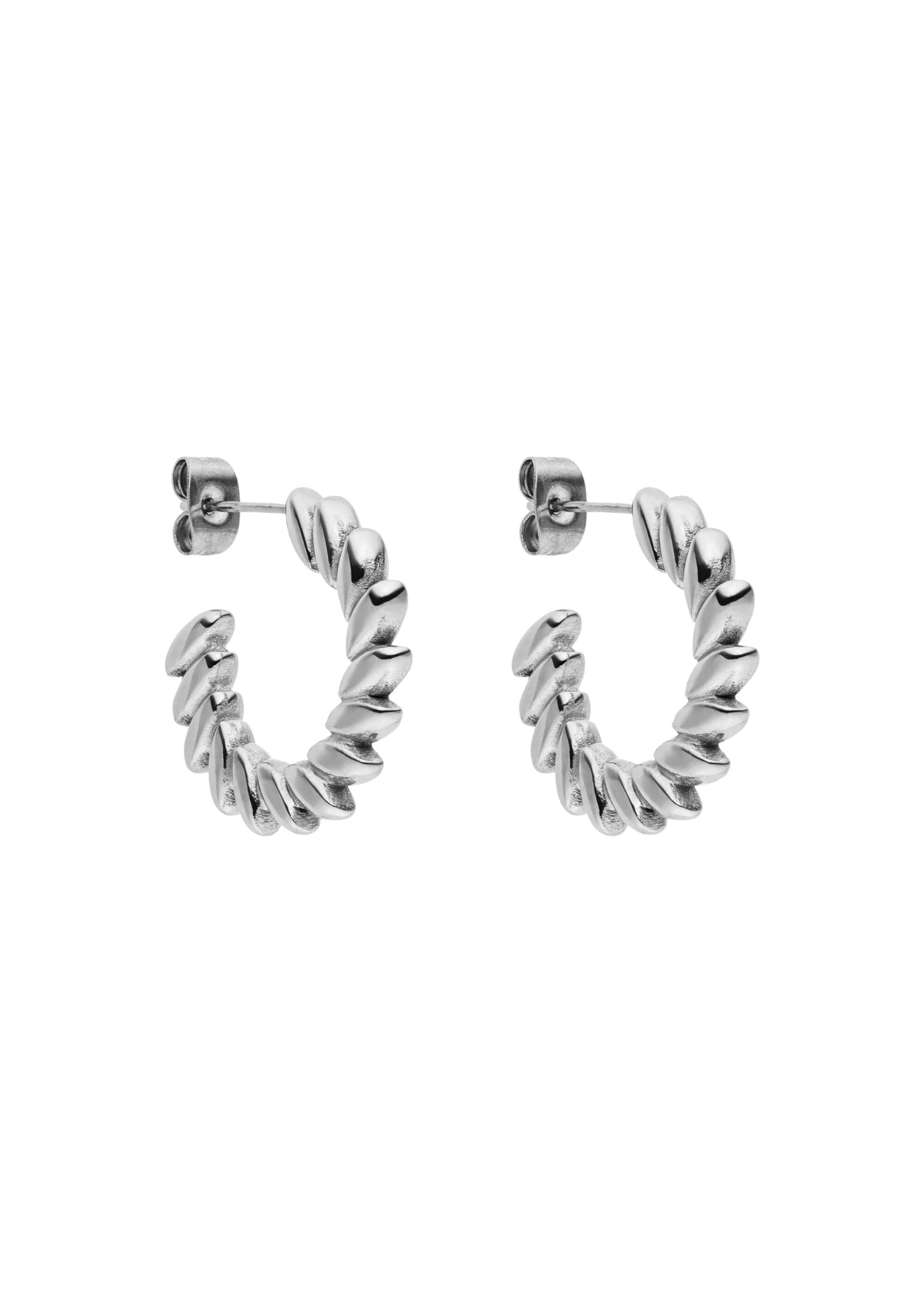 Boucles d'oreilles 'Big Leaf' PURELEI en argent : devant