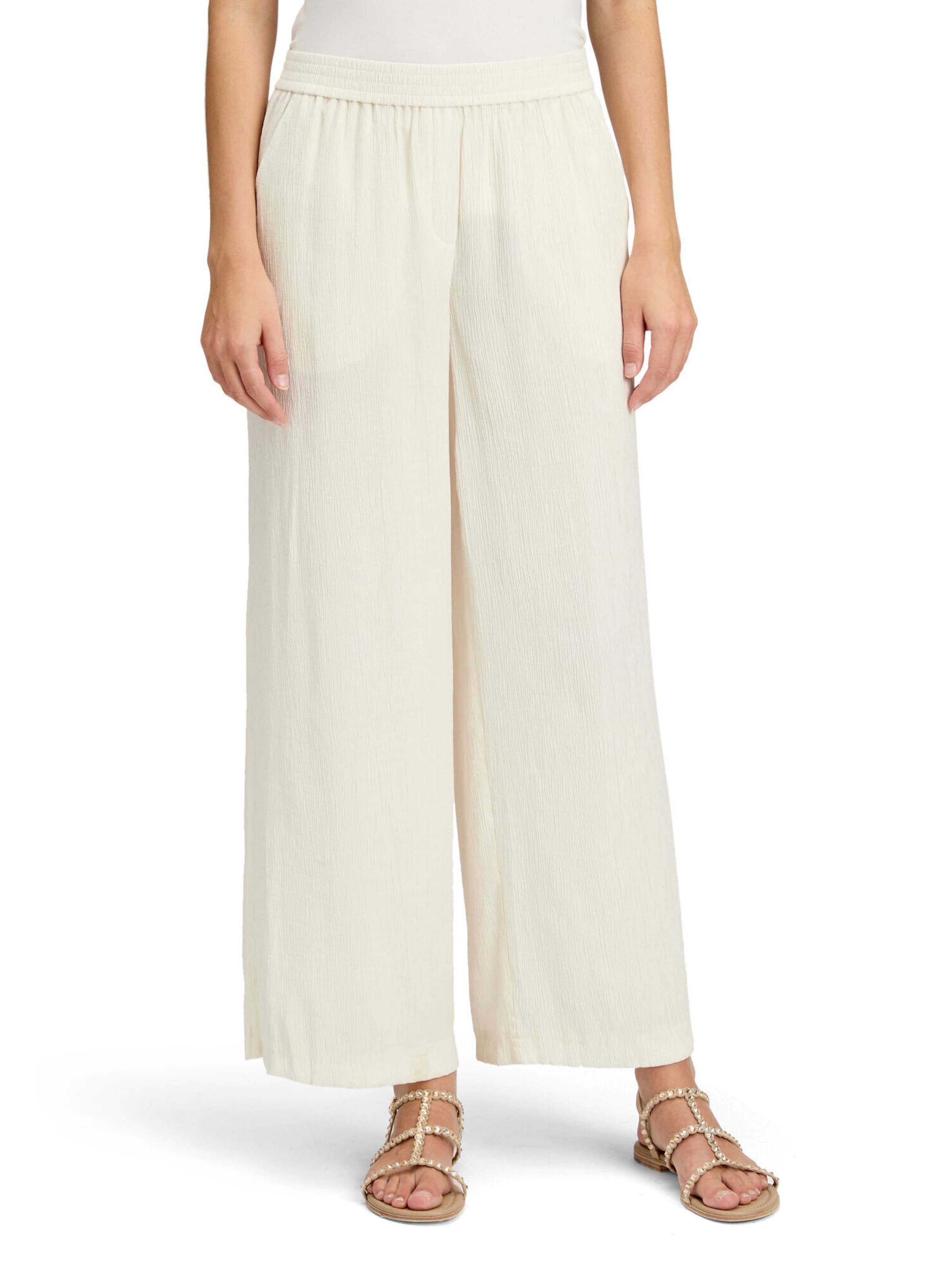 Coupe slim Pantalon Betty & Co en blanc