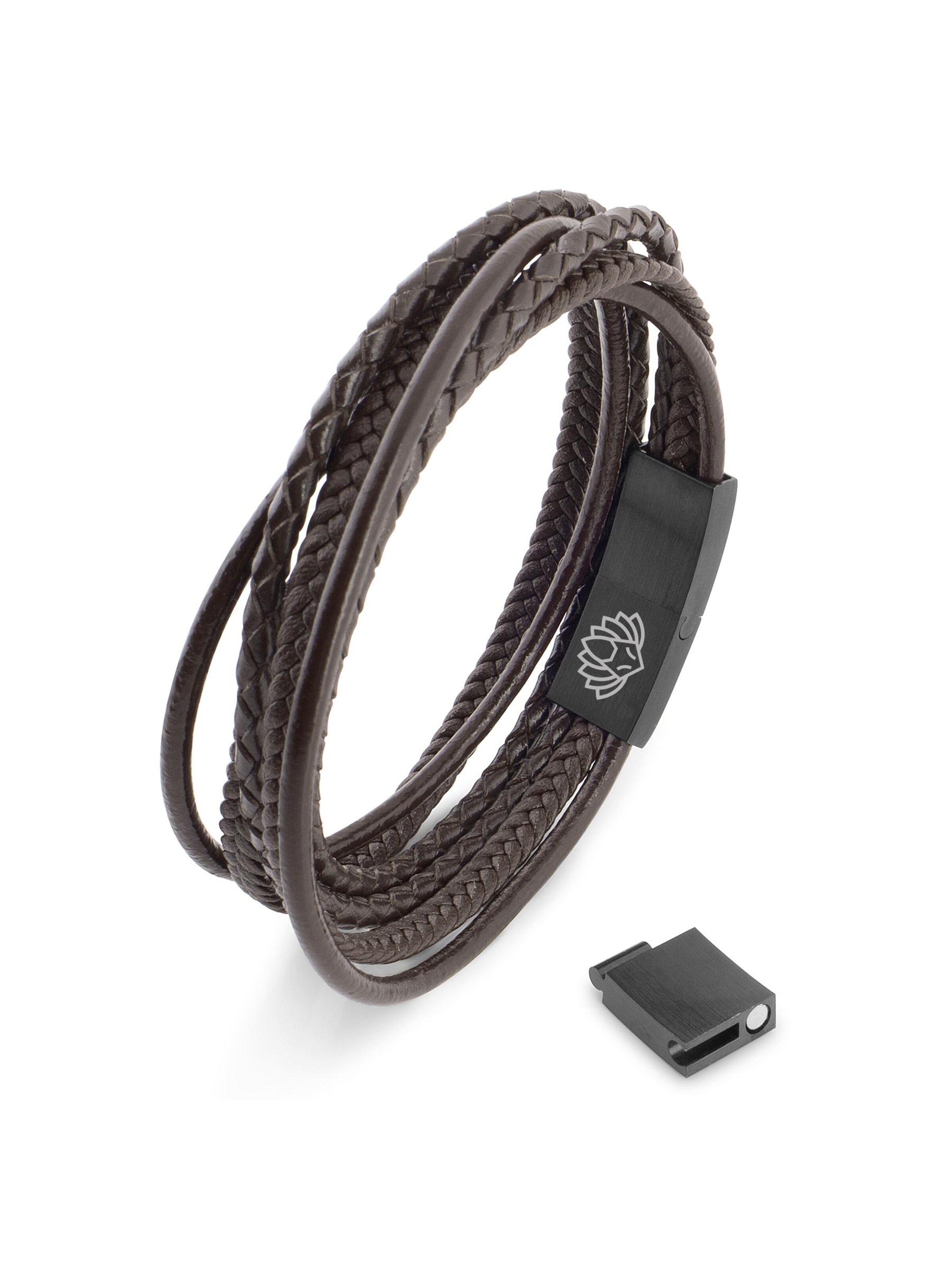 Akitsune Bracelet 'Ambush' in Brown: front