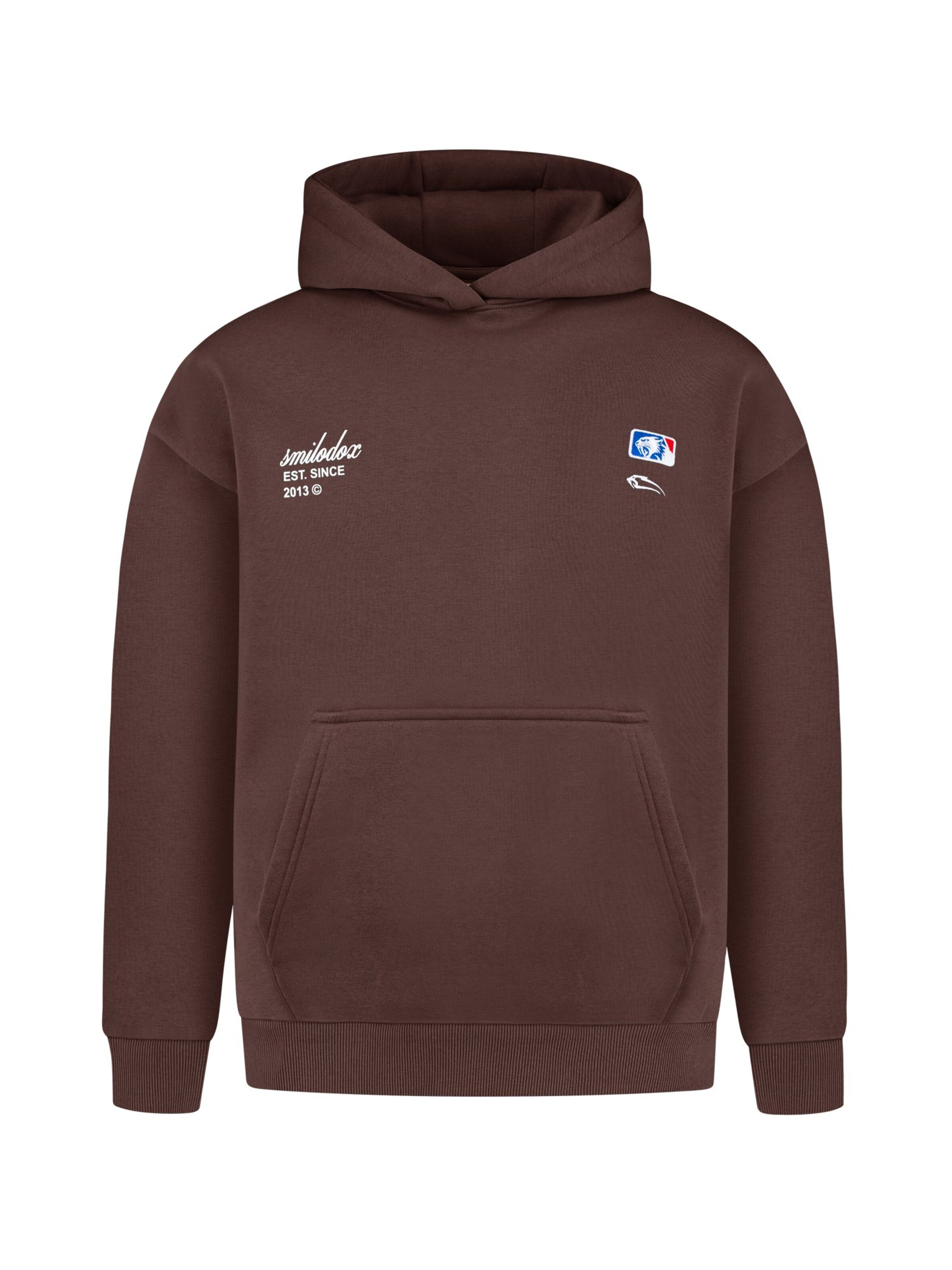Smilodox Sweatvest in Bruin: voorkant