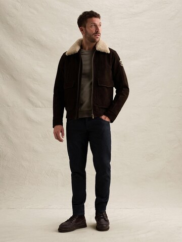 Giacca di mezza stagione 'Greenville Fur leather jacket' di PME Legend in marrone