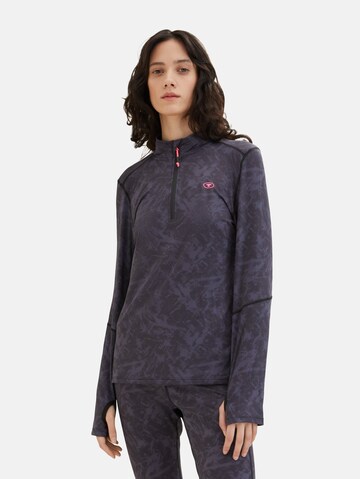 TOM TAILOR Shirt in Zwart: voorkant