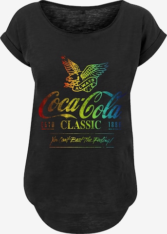 F4NT4STIC T-Shirt 'Coca Cola Ombre Graphic' in Schwarz: Vorderseite