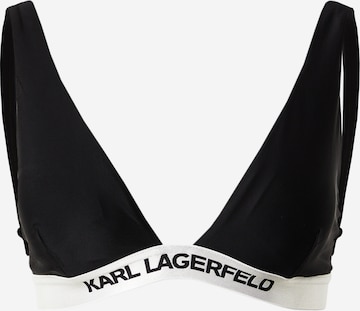 Karl Lagerfeld Triangle Bikini top in Black: front