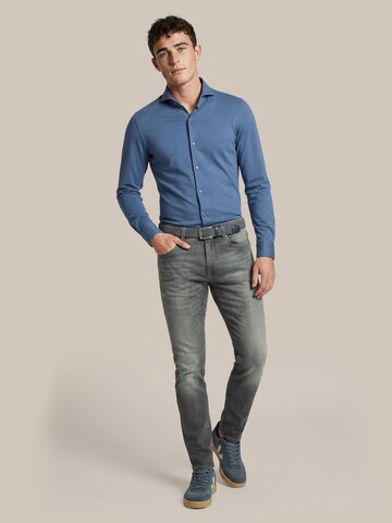 Suitable Slim fit Button Up Shirt in Blue