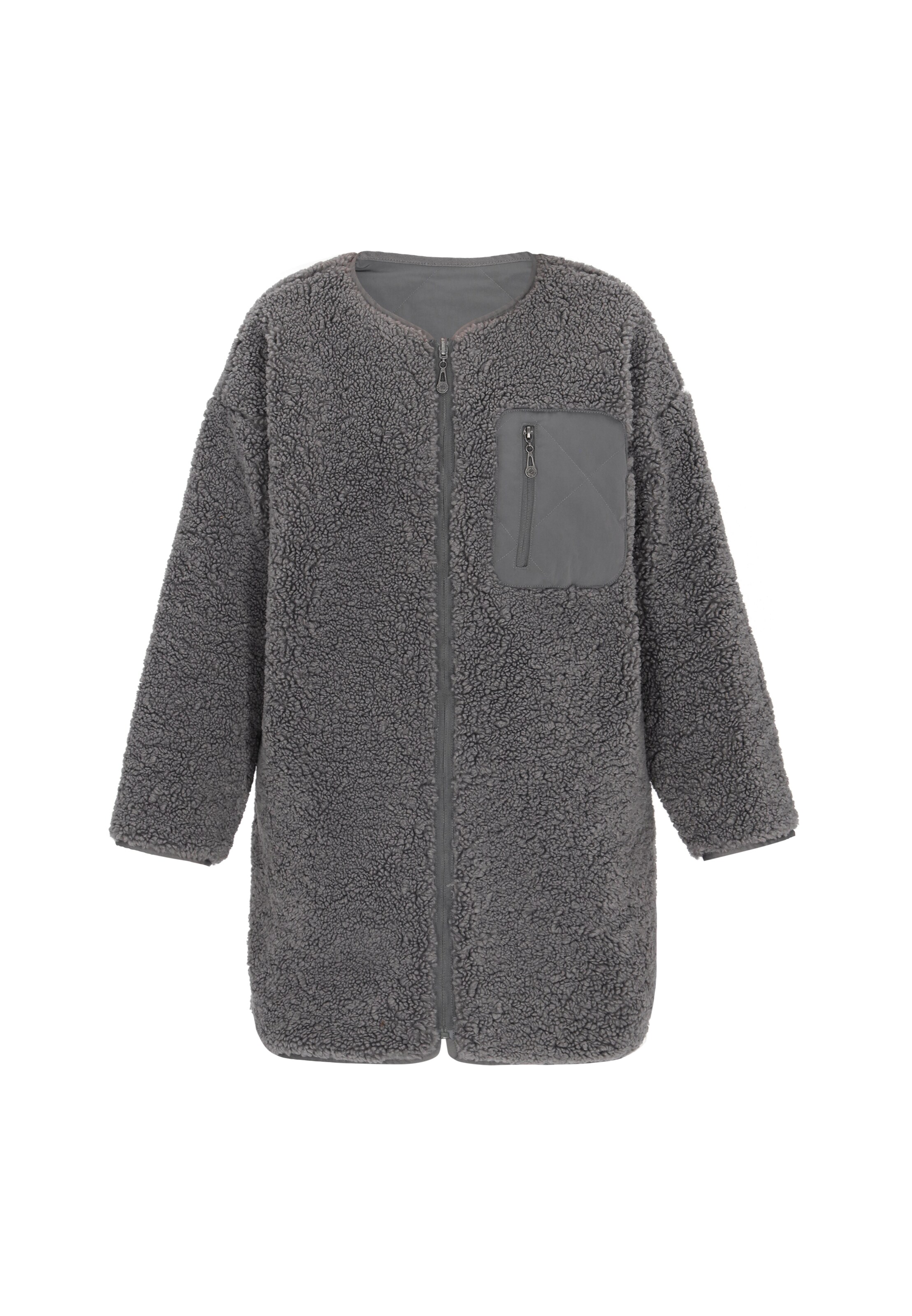 DreiMaster Maritim Φθινοπωρινό και ανοιξιάτικο μπουφάν σε γκρι: μπροστά