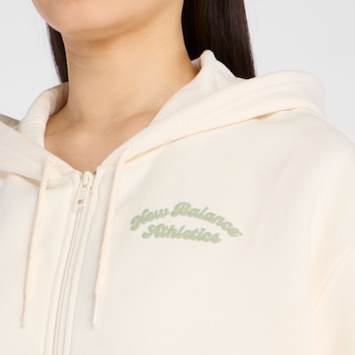 new balance Zip-Up Hoodie in White, Item view