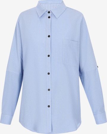 Chemisier MIMO en bleu : devant