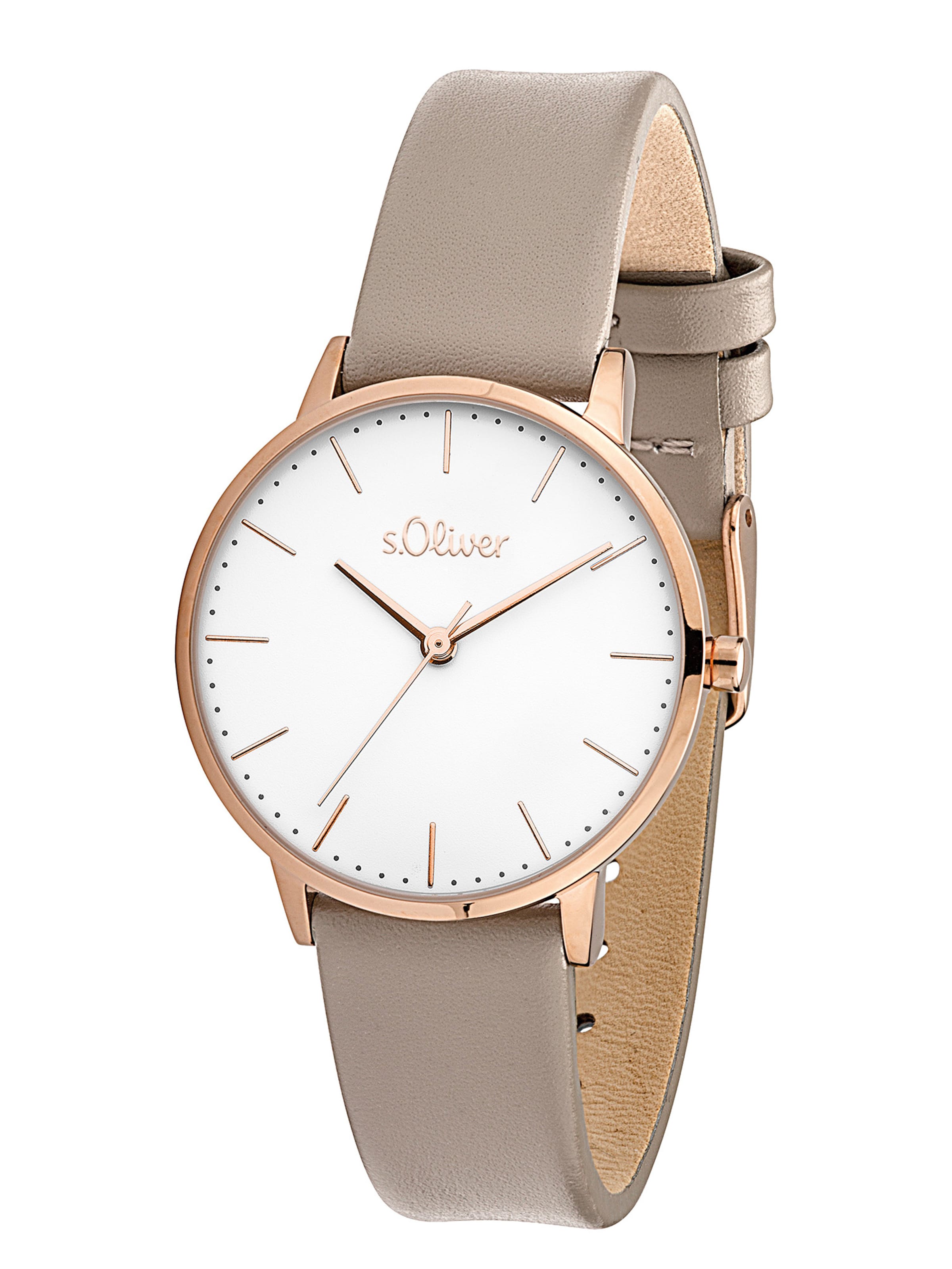 s.Oliver Analog Watch in Brown