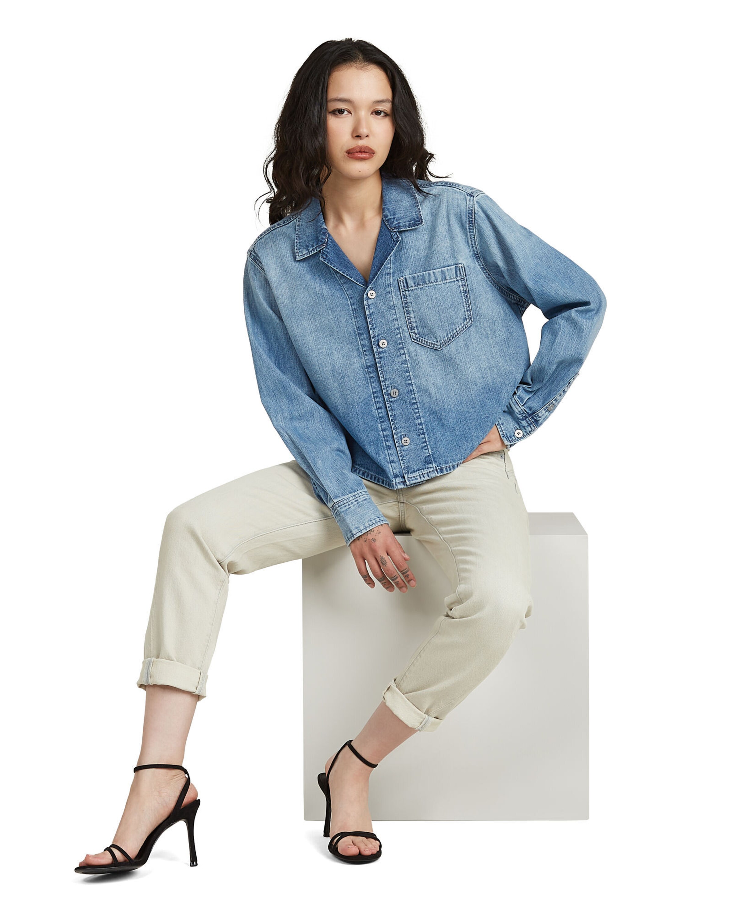 G-STAR Shirt 'Resort Boxy Relaxed Shirt' in Blue