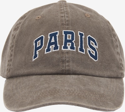 Pull&Bear Casquette en bleu foncé / marron chiné / blanc, Vue avec produit